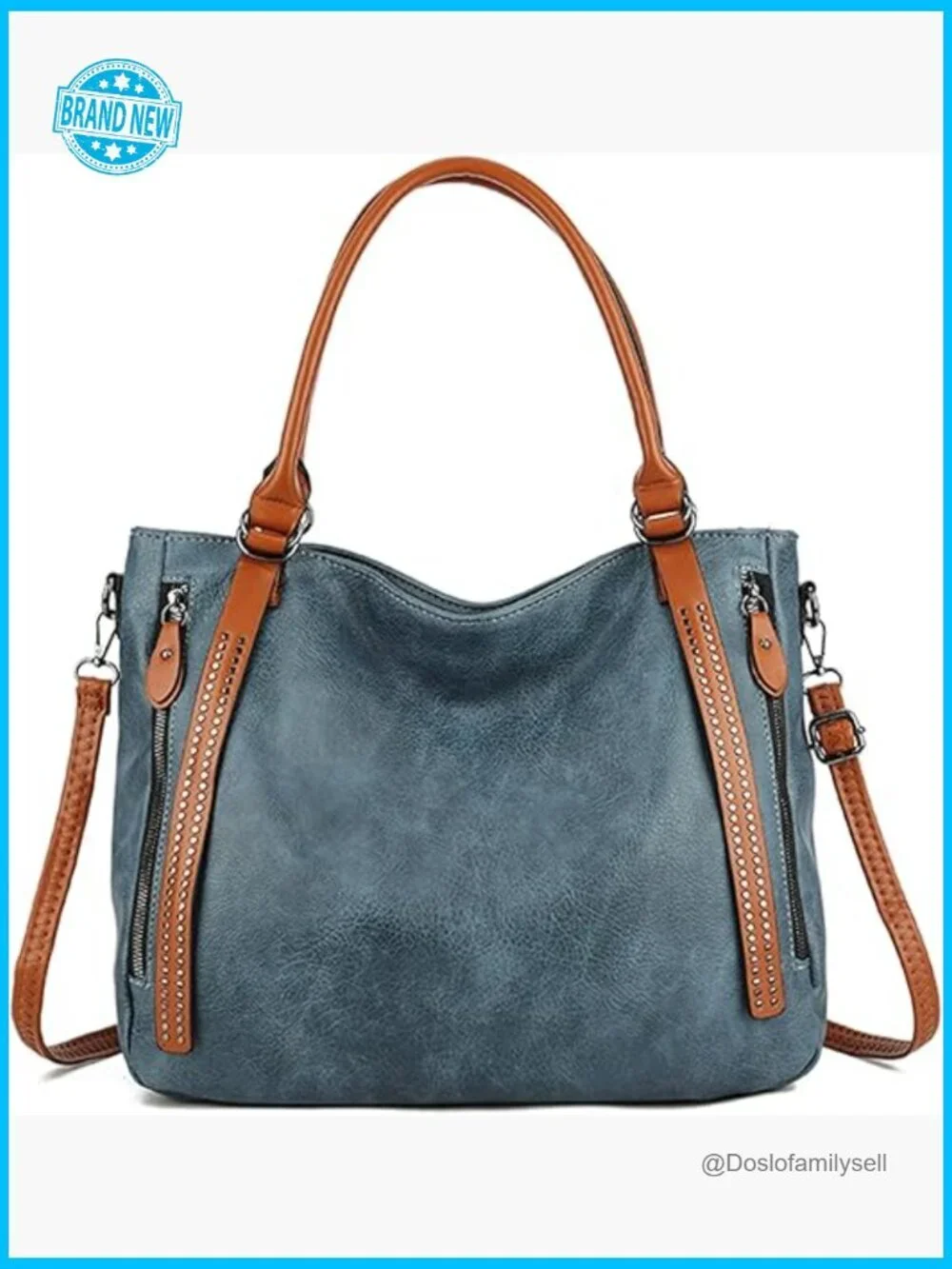 Large Vintage Hobo Shoulder Bag Slouchy Vegan Leather Tote Satchel Purse